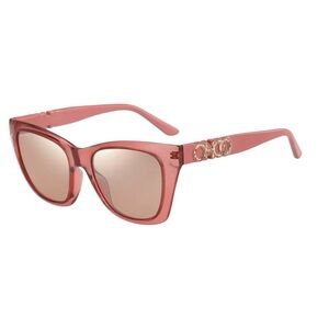 Jimmy Choo Pink Sunglasses with Gold Accents
